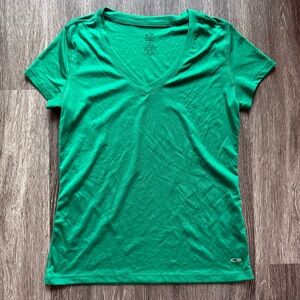 Champion | C9 Green V-Neck Short Sleeve Athletic Tee Shirt